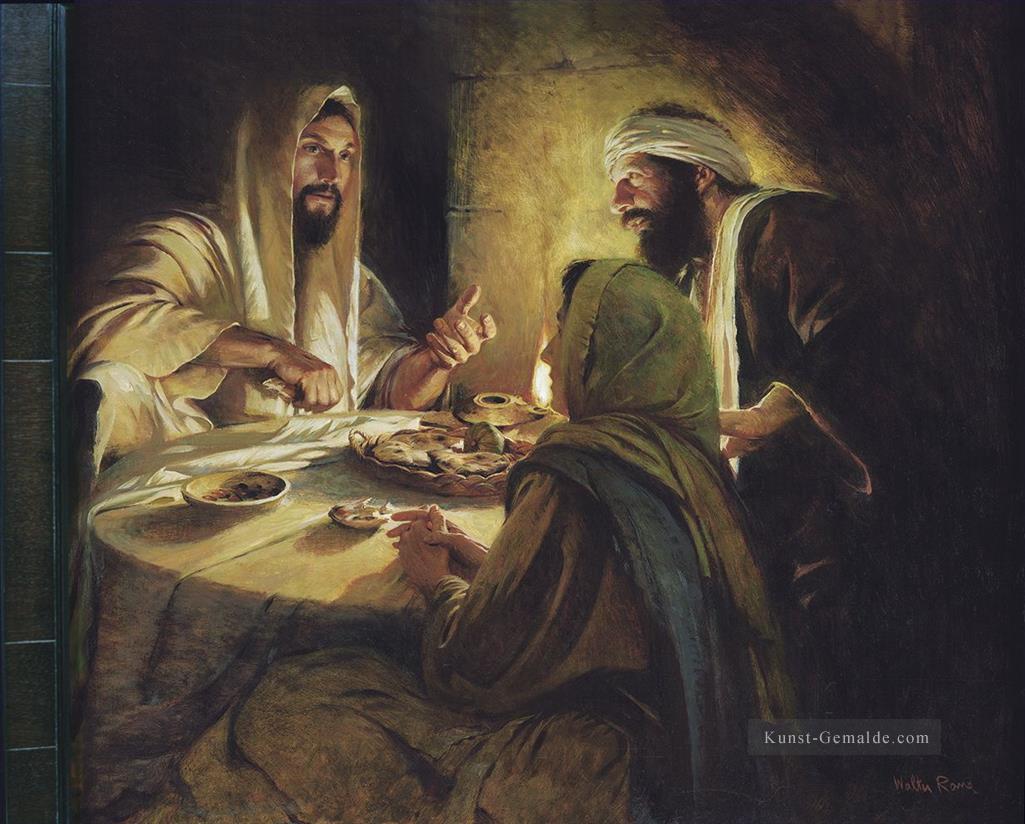 Christus bei Emmaus katholischen Christlichen Jesus Ölgemälde